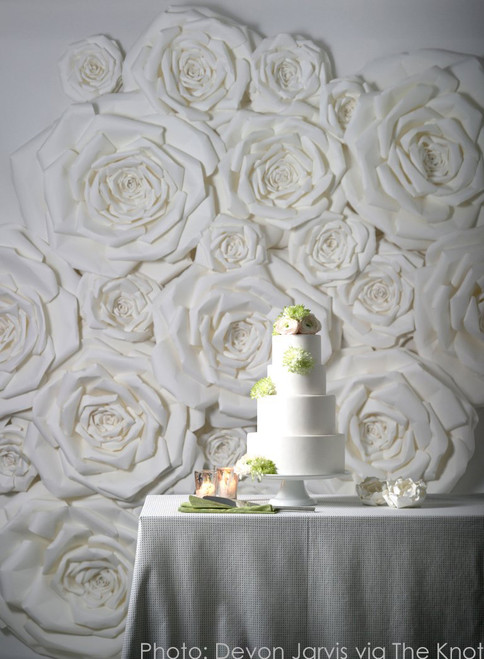 Real Feel Foam Roses Create Gorgeous Flower Wall Backdrops for Wedding Head Table & Photo Shoots | ShopWildThings.com