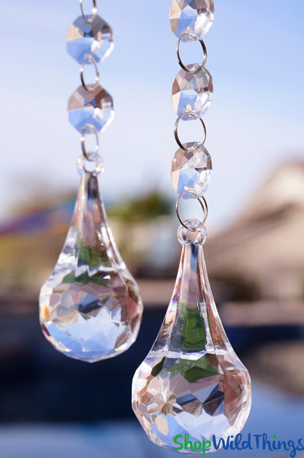 Set of 24 Crystal Clear Craft and Chandelier Pendants by ShopWildThings.com