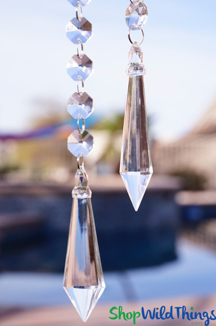 Set of 24 Crystal Clear Craft and Chandelier Pendants by ShopWildThings.com