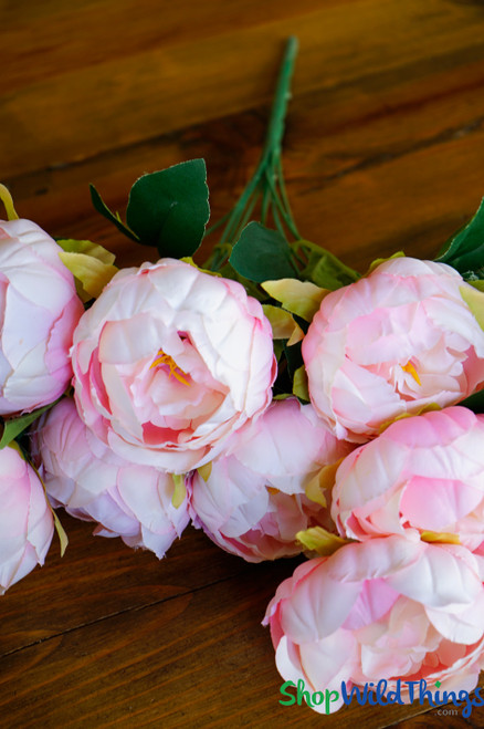Tall Blush Pink Peony Flower Bouquet for Brides, Centerpieces, Floral Risers or Floral Chandeliers | ShopWildThings.com