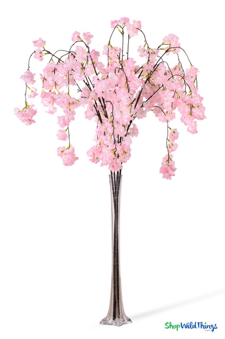 Artificial Pink Flowering Sprays to Decorate Wedding Aisles, Quality Long Stemmed Silk Sprays by ShopWildThings.com