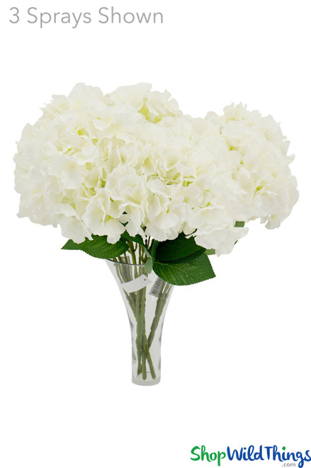 White Hydrangeas Artificial Florals ShopWildThings.com