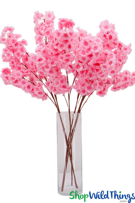 Bubblegum Pink Party Flowers Artificial Silk Flowers ShopWildThings.com