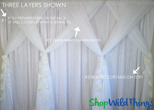 Professional Grade Poly Premier Backdrop Panels or Ceiling Drapes by ShopWildThings, Durable Polyester
