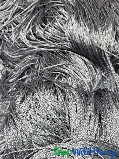 Silver Gray Fire Treated String Curtains Add An Elegant Flair in Retail Store Displays, Custom Colors & Lengths Available from ShopWildThings.com