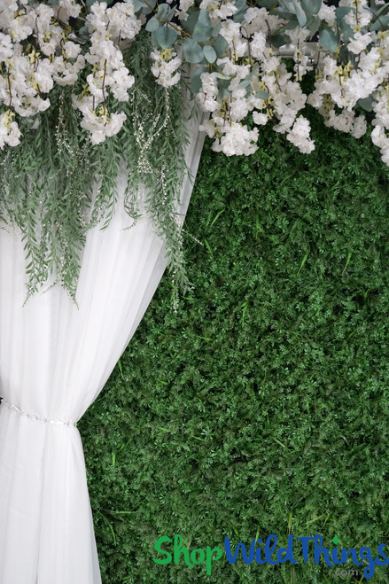 Greenery Wall Backdrop Close Up Photo of Plant Wall for Wedding ShopWildThings.com