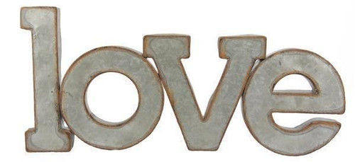Metal Love Sign | Metal Word Art | ShopWildThings.com