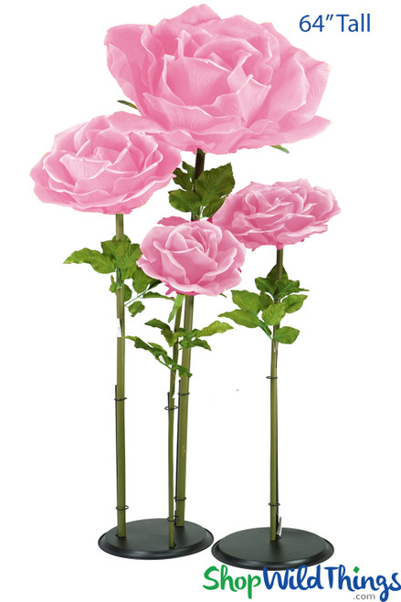 Jumbo Artificial Roses Lifesize |Huge Flower Props 64