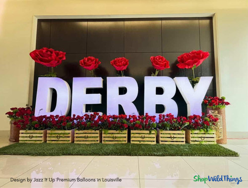 Jumbo Red Roses for Derby Party Decor and Themed Events
Planning a Derby-themed party or standout event display? Our Jumbo Red Roses from ShopWildThings make the perfect oversized statement for photo ops, entry installs, and floral backdrops. These giant artificial roses are available in multiple sizes (up to 84") and are a go-to favorite for bold themed decor. Pair them with signage, boxwood panels, or layered florals for a high-impact look at any event.