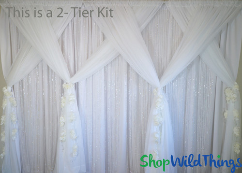 Freestanding Wedding & Event Curtain Backdrop by ShopWildThings.com