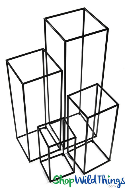 Harlow Stands Black Rectangular Display Riser Stands