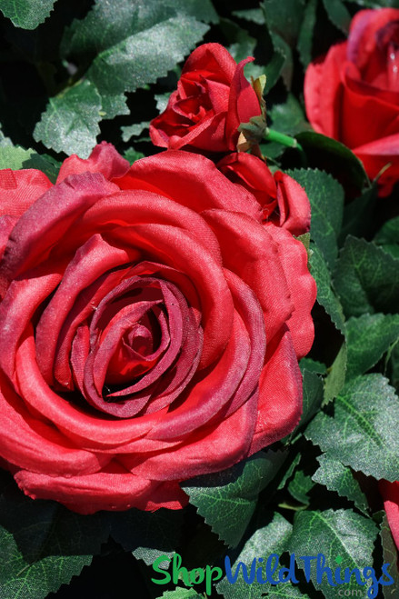 Red Roses Silk Premium Flowers ShopWIldThings Flower Wall Panels