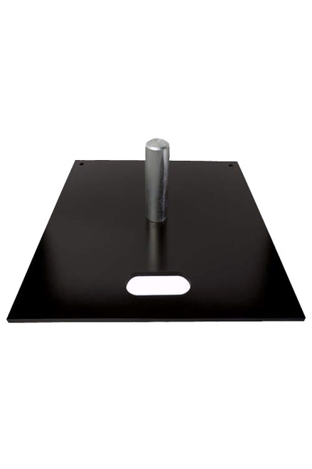 14" x 16" Black Powder Slip Fit Pipe & Drape Base with 6" x 1.5" Pin, Professional Grade | ShopWildThings.com