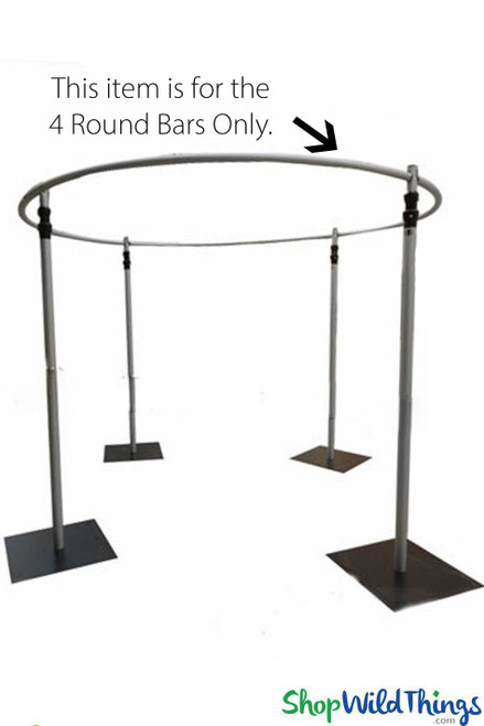 COMING SOON! Round Crossbars Pipe & Drape 10' Chuppah Gazebo - 4 Pcs. Pro Series