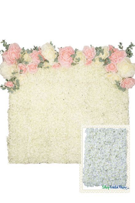 Flower Wall Kit, 8Ft x 8Ft Portable Backdrop, Creamy Cherry Blossoms, Very Full | ShopWildThings.com