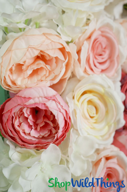 Colorful Flower Backdrop, Portable Event Background Wall, Wedding Photo Background | ShopWildThings.com