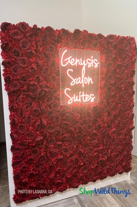 Enhance a Salon, Boutique, Studio or Shop by Adding Colorful and Lively Silk Flower Backdrops by ShopWildThings.com