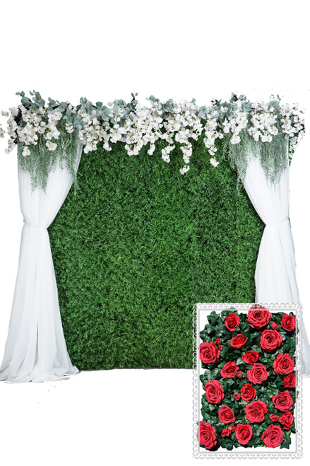 Red Roses Flower Wall Backdrop Kit|ShopWildThings.com