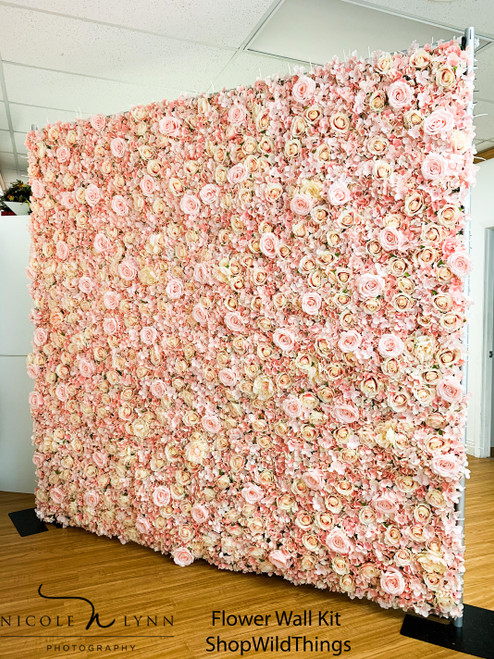 8' Tall x 8' Wide Flower Wall Backdrop Kit|ShopWildThings.com