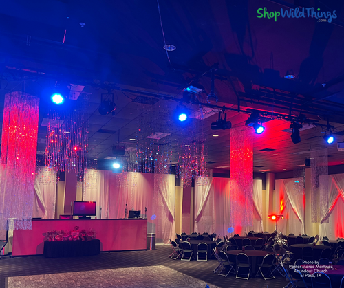 Silver Bubbles Beaded Curtains by ShopWildThings make great, easy to hang ceiling decor that provides just the right amount of sparkle!