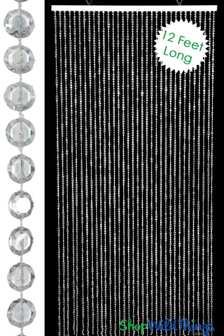 Extra Long Crystal Beaded Curtains Add Sparkle and Shine to Retail Store Displays, Stage and Photo Backdrops or Events and Parties | ShopWildThings.com