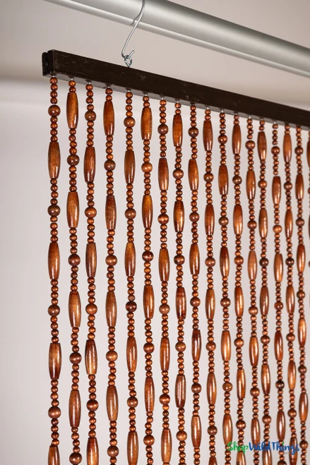 Handmade Wooden Door Beads Curtains Sustainable Maple Wood ShopWildThings.com