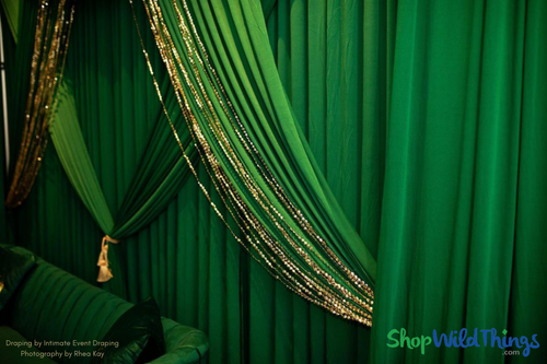 ShopWildThings.com "Diamonds" Beaded Curtains collection have long been a favorite of designers around the world for their versatility! Available in ready to ship lengths from 6' to 20', with many finishes for that exact look their event needs, it is no wonder that these are the go to brilliant beaded curtains of event pros year after year.