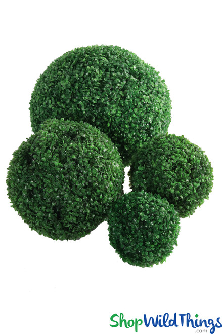 Topiary 13" Boxwood Ball Artificial Greenery Balls ShopWildThings.com