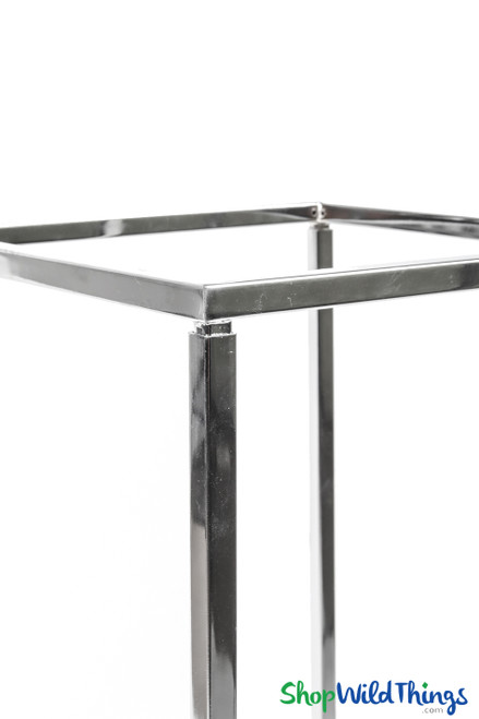 Set of 4 Flower Racks, Rectangular Metal Stands, Silver Nesting Frames for Wedding Centerpieces by ShopWildThings.com