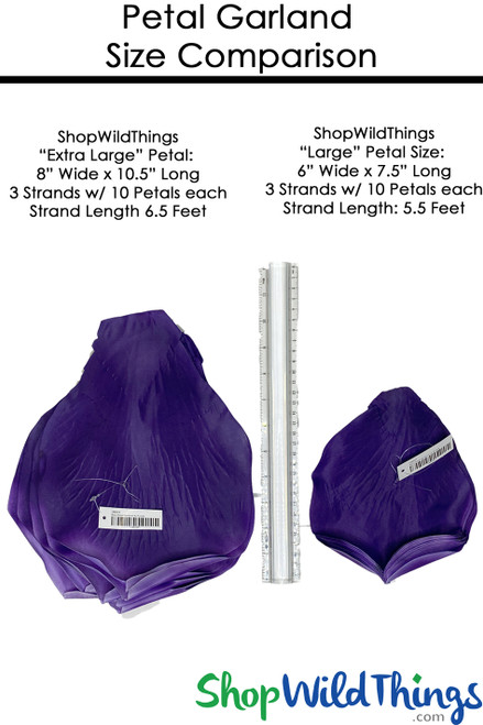 Wedding Garlands Rose Petals | Hanging Flower Backdrop | Strands of Large Rose Petals | ShopWildThings.com