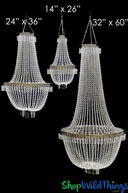 Huge Crystal Event Chandeliers for Weddings and Large Functions ShopWildThings.com