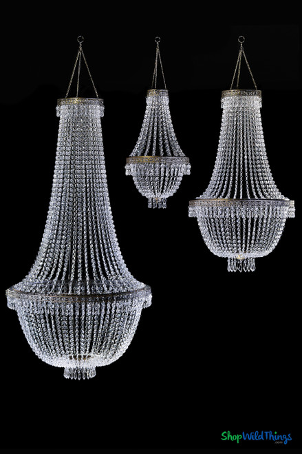 Huge Crystal Event Chandeliers for Weddings and Large Functions ShopWildThings.com