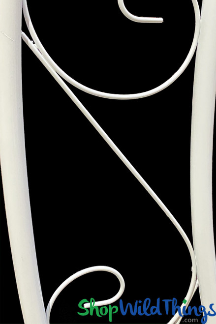 Scrollwork Details on Round Metal Arch, 8'H x 7'6"W, ShopWildThings.com