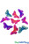 Colorful Butterfly Garlands made with Feathers Hang from Ceiling and Trees ShopWildThings.com