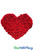 Heart Shaped Red Rose Super Premium Fabric Backed 7' 2" x 6.5' Flower Wall ShopWildThings