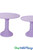 3 Piece Lavender Set Pedestal Cake Stand, Adjustable, ShopWildThings.com