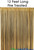 Honey Gold Fire Rated String Curtain Fringe Panel for Doors and Windows, 12' Long Rod Pocket Curtain Backdrop by ShopWildThings.com