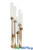 Gold 24" High Round Candelabra with 6 Glass Cylinders at ShopWildThings.com