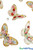 Floral patterns on Real Feather Butterfly Garlands, Hanging Decor, Handmade