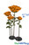 ShopWildThings Lifesize Copper Orange Flowers Come in Several Sizes and Colors