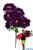 Large Silk 7 Head Purple Peony Bouquet Spray 30" Tall, ShopWildThings.com