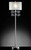 "Loft" Glass & Silver Floor Lamp - 17"Lx17Wx62"H