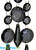ShopWildThings Smoke Black Acrylic Beaded Garland Strands Feature High Quality Beads with Superb Clarity