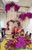 Overhead Floral Chandelier with Custom Fringe String Columns ShopWildthings.com