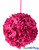 10" Fuchsia Pink Yellow Pomander Flower Ball Garland | Silk Floral Wedding Decorations | Hang, Carry or Tabletop | ShopWildThings.com
