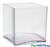 Vase - Acrylic Square - Clear 4in x 4in x 4in - Lightweight Cube Vase by ShopWildThings.com