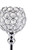 Beaded Real Crystals Candle Holder - Goblet - "Prestige" -  12" Silver