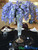 Silver, Crystal, and Purple Wisteria Centerpiece made with:
Beaded Real Crystals Trumpet Vase - "Prestige"  Silver 22" by ShopWildThings.com