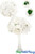 Premium Silk Flower Ball 10",  Super Full Vase Topper with Large Pure White Flowers, Splits into 2 by ShopWildThings.com