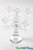 10" Tall Crystal Candelabra with 5 Cups & Mirrored Base, Wedding & Event Decor by ShopWildThings.com